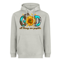 Moon Dust with god all things possible Heavyweight Hoodie - RanaPortraitStore