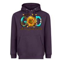 Plum with god all things possible Heavyweight Hoodie - RanaPortraitStore