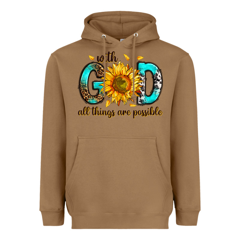 With God All Things Possible Heavyweight Hoodie by RanaPortraitStore | Teevron
