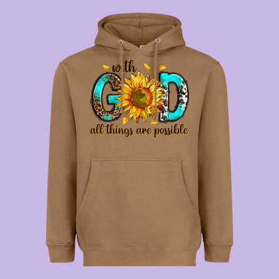 Heavyweight Hoodie with god all things possible