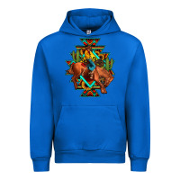 Cobalt aztec rodeo cowboy Urban Hoodie - JahusDesignShop