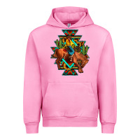 Fuchsia Pink aztec rodeo cowboy Urban Hoodie - JahusDesignShop