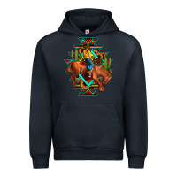 Navy aztec rodeo cowboy Urban Hoodie - JahusDesignShop