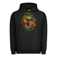 Pigment Black aztec rodeo cowboy Urban Hoodie - JahusDesignShop