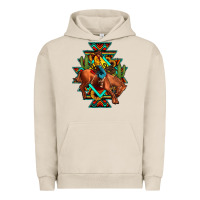Pigment French Oak aztec rodeo cowboy Urban Hoodie - JahusDesignShop