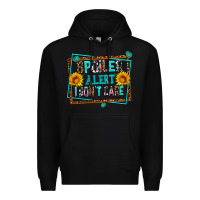 Black spoiler alert i dont care Premium Hoodie - AdoDesignShop