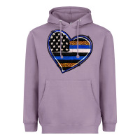 Lavender police heart Heavyweight Hoodie - RanaPortraitStore