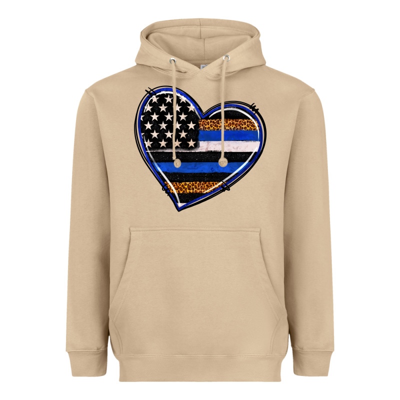 Police Heart Heavyweight Hoodie by RanaPortraitStore | Teevron