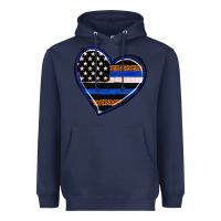 Navy police heart Heavyweight Hoodie - RanaPortraitStore