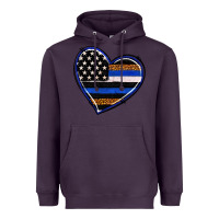 Plum police heart Heavyweight Hoodie - RanaPortraitStore