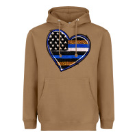 Toasted Coconut police heart Heavyweight Hoodie - RanaPortraitStore