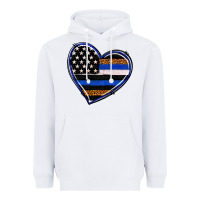 White police heart Heavyweight Hoodie - RanaPortraitStore