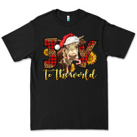 Black joy to the world christmas cow Premium Tee - LillyAllenDesigns