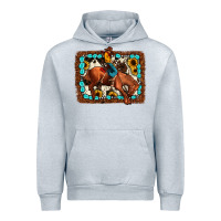 Heather Grey rodeo cowboy Urban Hoodie - JahusDesignShop