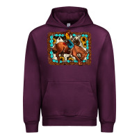 Mauve Wine rodeo cowboy Urban Hoodie - JahusDesignShop