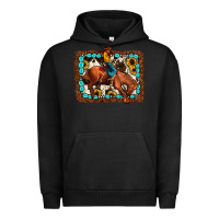 Pigment Black rodeo cowboy Urban Hoodie - JahusDesignShop