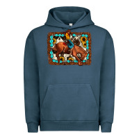 Pigment Midnight Navy rodeo cowboy Urban Hoodie - JahusDesignShop