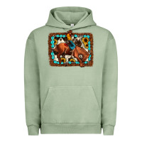 Pigment Oil Green rodeo cowboy Urban Hoodie - JahusDesignShop