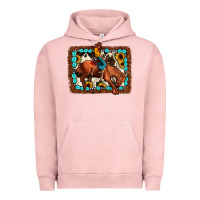 Pigment Salmon rodeo cowboy Urban Hoodie - JahusDesignShop