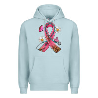 Blue Mist Cancer Ribbon Stethoscope Daisy Butterfly Premium Hoodie - Artiststas