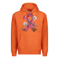 Carrot Cancer Ribbon Stethoscope Daisy Butterfly Premium Hoodie - Artiststas