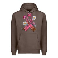 Coffee Cancer Ribbon Stethoscope Daisy Butterfly Premium Hoodie - Artiststas