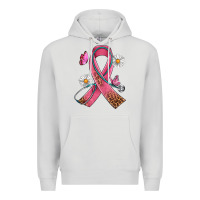 Dove Grey Cancer Ribbon Stethoscope Daisy Butterfly Premium Hoodie - Artiststas