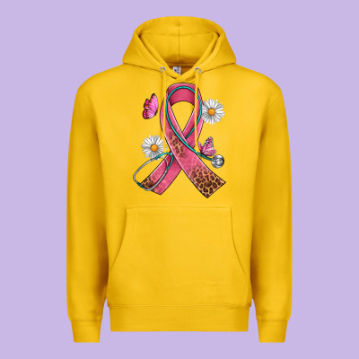 Cancer Ribbon Stethoscope Daisy Butterfly Premium Hoodie Designed By Artiststas
