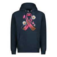Navy Cancer Ribbon Stethoscope Daisy Butterfly Premium Hoodie - Artiststas