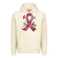 Sandshell Cancer Ribbon Stethoscope Daisy Butterfly Premium Hoodie - Artiststas