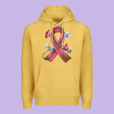Cancer Ribbon Stethoscope Daisy Butterfly Premium Hoodie Designed By Artiststas