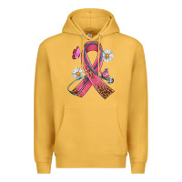 Mustard Cancer Ribbon Stethoscope Daisy Butterfly Premium Hoodie - Artiststas