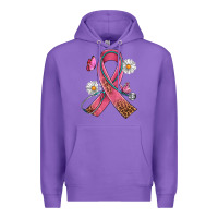 Purple Cancer Ribbon Stethoscope Daisy Butterfly Premium Hoodie - Artiststas