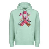 Seafoam Cancer Ribbon Stethoscope Daisy Butterfly Premium Hoodie - Artiststas