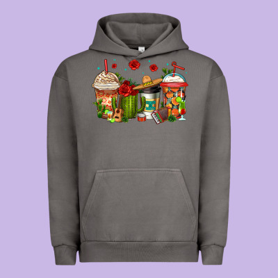 Cinco De Mayo Coffee Cups Urban Hoodie Designed By Jasminsmagicworld