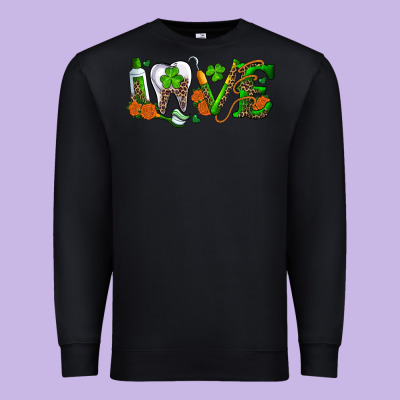 Dental Love St Patricks Day Premium Sweatshirt Designed By Ranaportraitstore