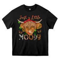 Black Just a Little Moody Heavy Core Tee - CowhideDigitalArt