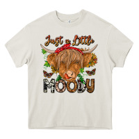 Cream Just a Little Moody Heavy Core Tee - CowhideDigitalArt