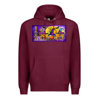 Burgundy spooky squad mug Premium Hoodie - BundleAndBundleShop