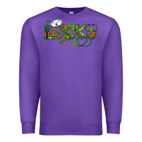 Purple st patricks day lucky nurse Premium Sweatshirt - RanaPortraitStore
