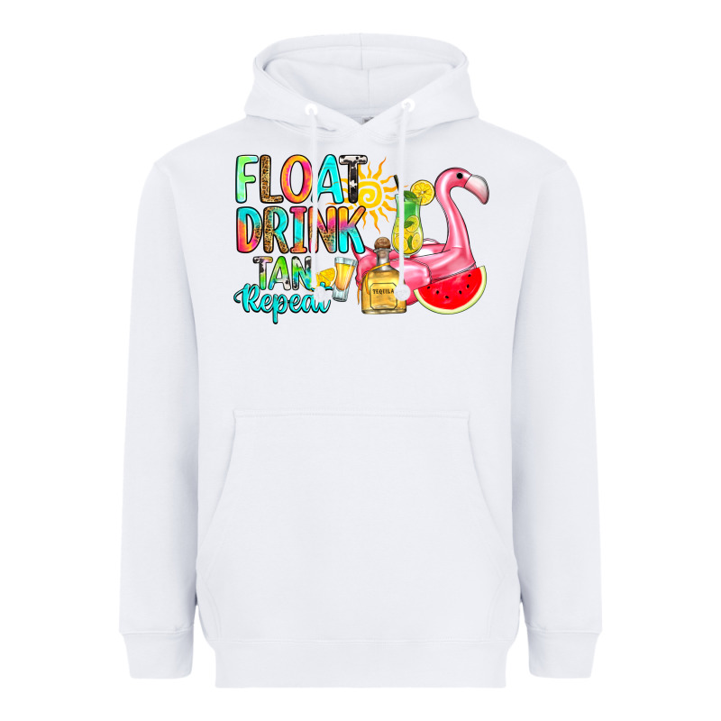 Float Drink Tan Repeat Heavyweight Hoodie by RanaPortraitStore | Teevron