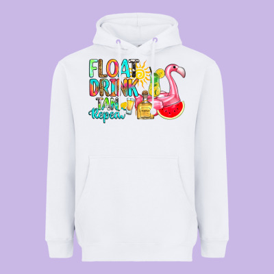 Heavyweight Hoodie float drink tan repeat