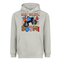 Moon Dust red white boom monster truck Heavyweight Hoodie - RanaPortraitStore