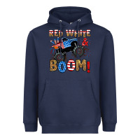 Navy red white boom monster truck Heavyweight Hoodie - RanaPortraitStore