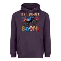 Plum red white boom monster truck Heavyweight Hoodie - RanaPortraitStore