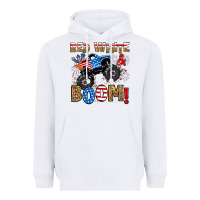 White red white boom monster truck Heavyweight Hoodie - RanaPortraitStore