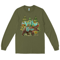 Army Green mama bear trees Long Sleeve Tee - BarkalooDesign