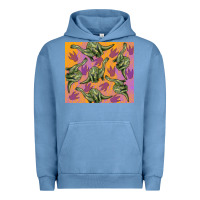 Pigment Pebble Blue dinosaur brontosaurus Urban Hoodie - Artiststas