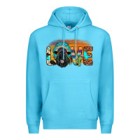 Ocean Blue love black angus indian headdress Premium Hoodie - JahusDesignShop