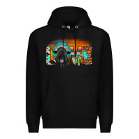 Black love black angus indian headdress Premium Hoodie - JahusDesignShop